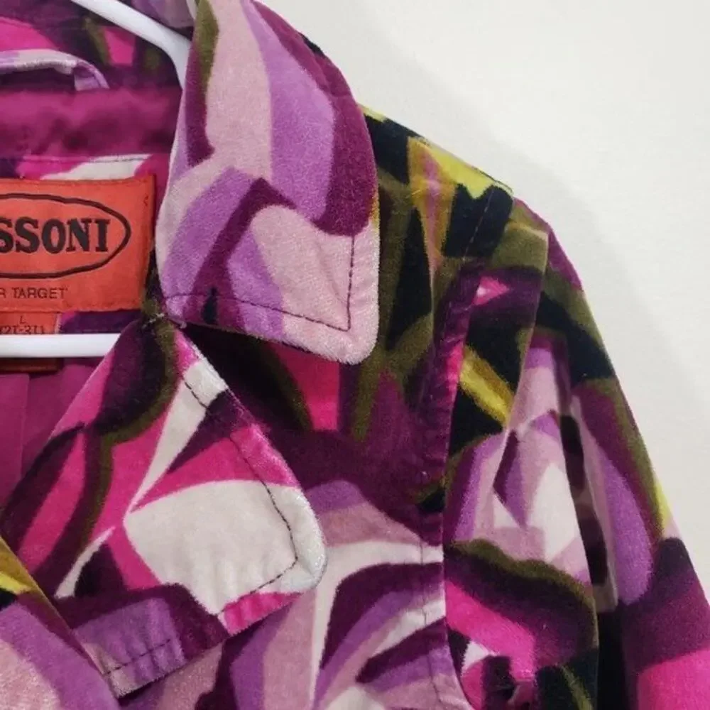 Missoni for Target floral trench velvet feel double breasted‎ coat girls 2T - 3T